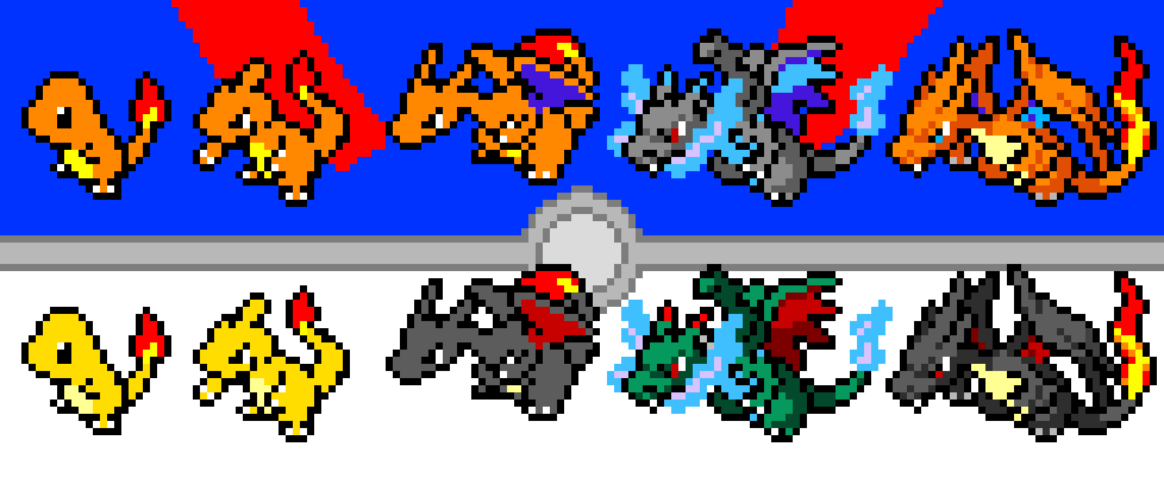 [9664c4] Charmander And Shiny Char Families