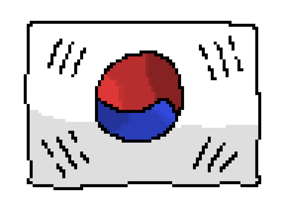 [4df2aa] South korea pixel flag