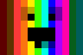 [1a3dfa] Friendly Creeper (rainbow)