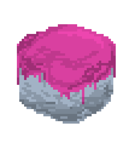 [a2b2c5] me when i'm a conveniently cube-shaped rock with conveniently spread jam of sorts that is covering me in an approximated 50/50 ratio and also dripping