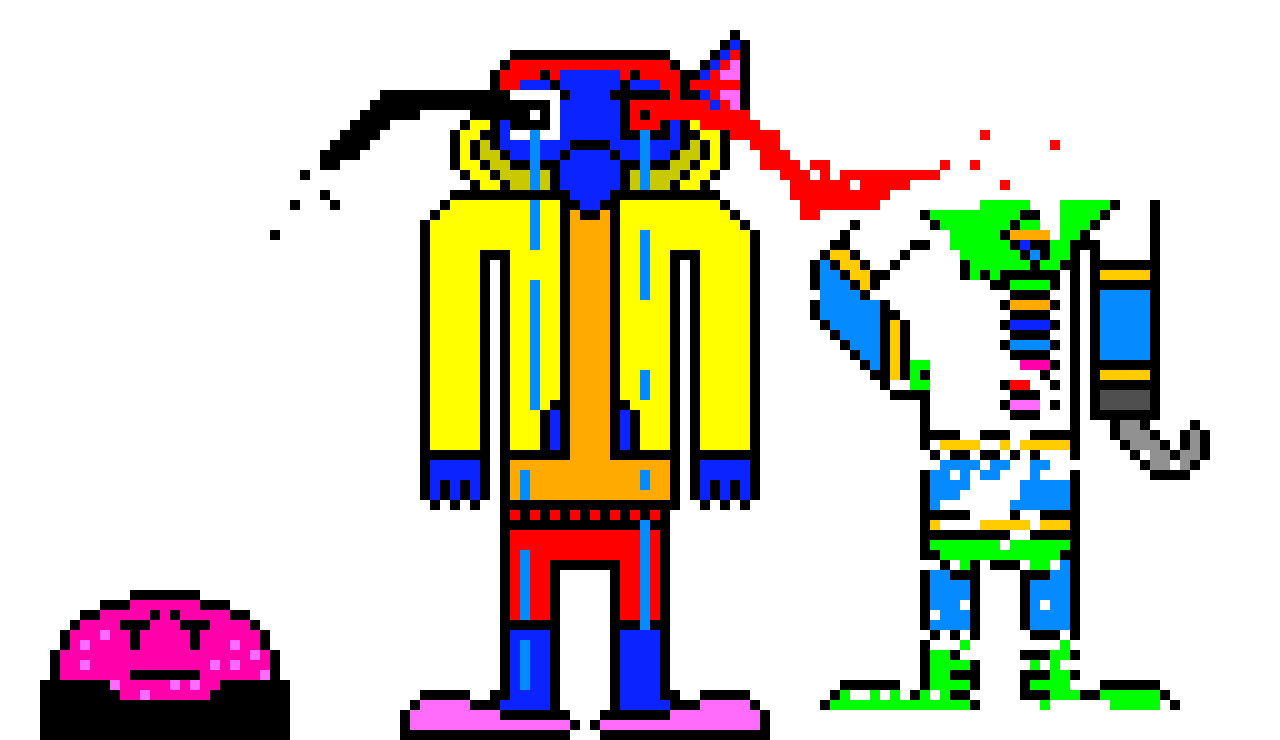 [9664c4] jigler (my oc for bbieal) fishile (my oc for undertale) and jake (my oc for fnaf ) as grillby (jigler ) sans (fishile) and papyrus (jake) genocide run =)