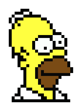 [9664c4] Homer Simpson Pixel Art