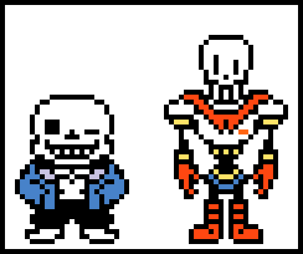 UNDERTALE™ - Sans & Papyrus The Skelebros Overworld Sprites.