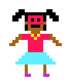 [e3aaae] Sanskruti as a pixel person