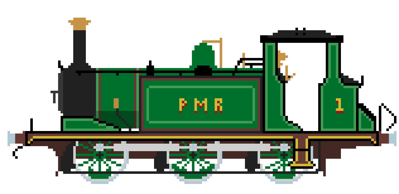 [c4081a] *An engine was pulling up to the station with a line of carriages*