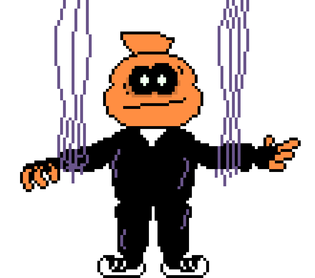 -takes out some candy and eats it before he battles- -Puppet Pump