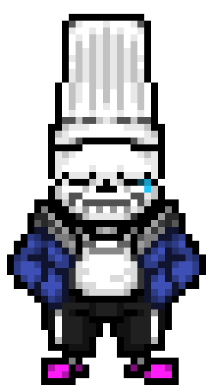 [35dc76] cooking up a peak animation. also found this cartoonishly large chef hat, i think its called a "toque"?