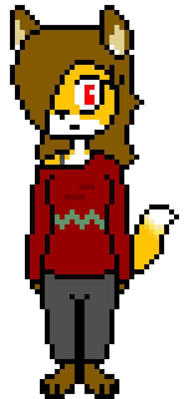 [6d74d1] Oh yeah, forgot to show you my fox version of me, AKA my true form