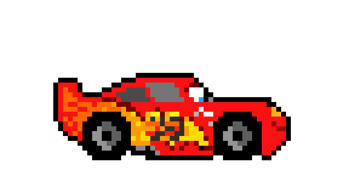 [f37698] Lightning McQueen driving