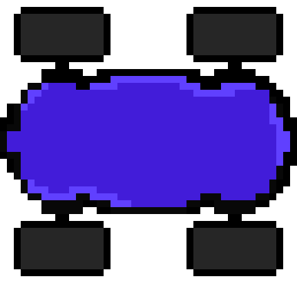 [7a079b] Blue Car