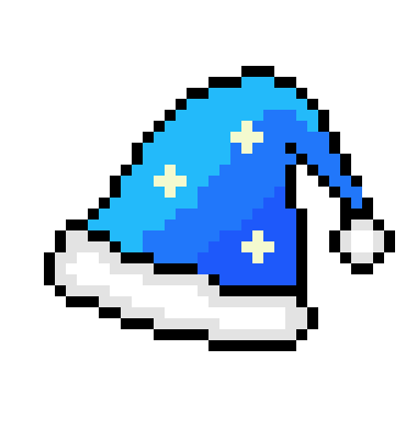 [6df49e] Santa Hat Blue