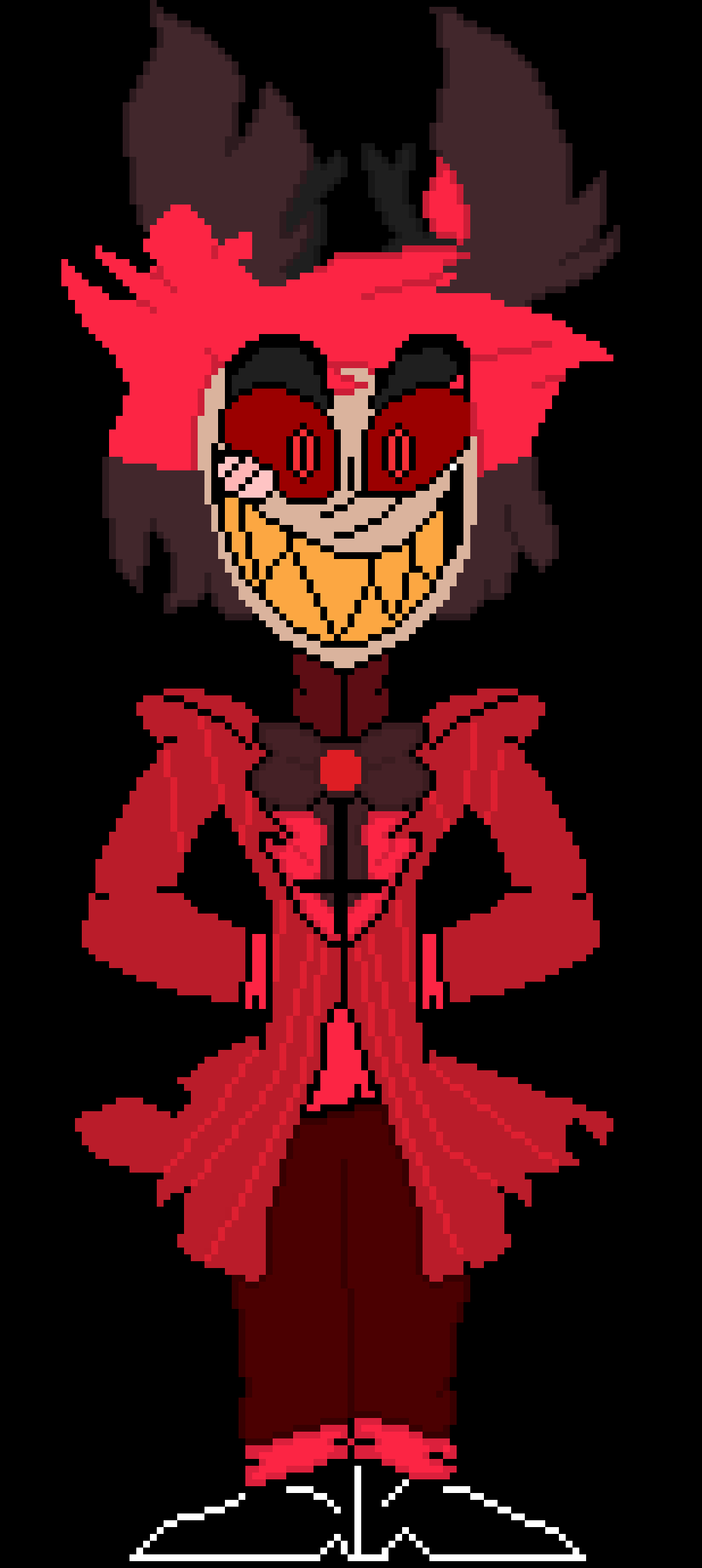[[I tried giving Alastor, some colour... I know I should have asked, but I didn`t and now I just feel bad... But, uh... Here... Please, don`t be TOO mad Karma...]]