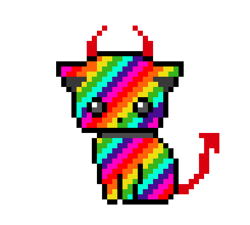 [9664c4] evil rainbow kitten 