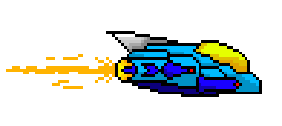 [f513b8] Spaceship pixelized