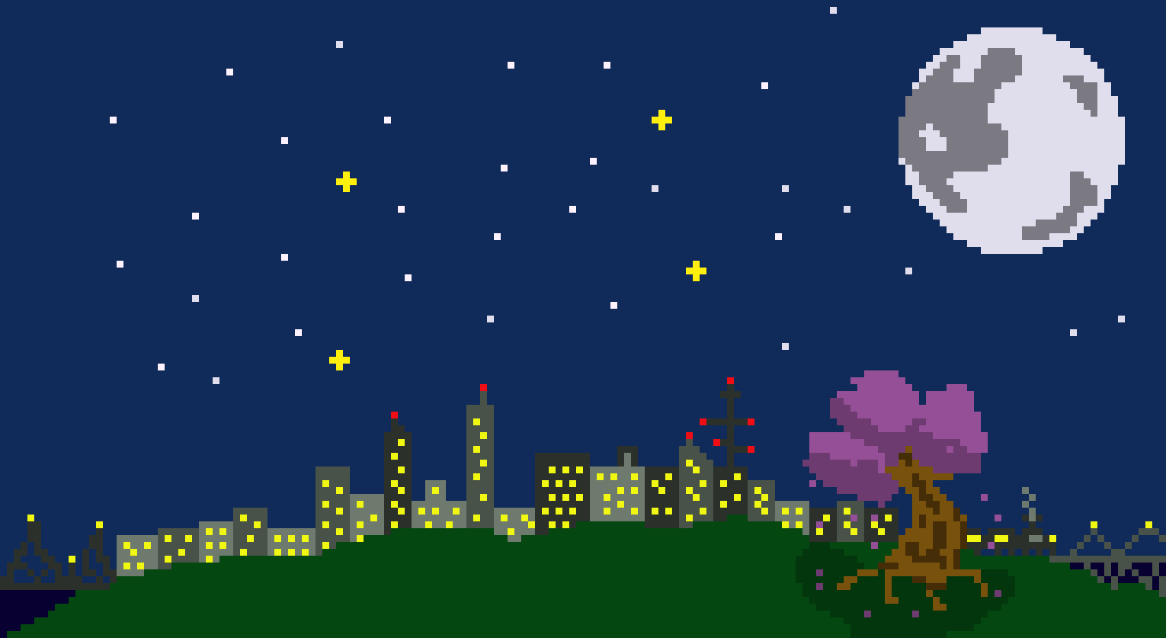[9a63a4] city skyline at night