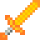 [9664c4] Orange minecraft sword :-)