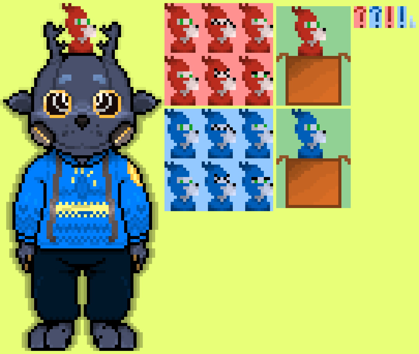 There... A nearly over detail and shaded sprite sheet...
