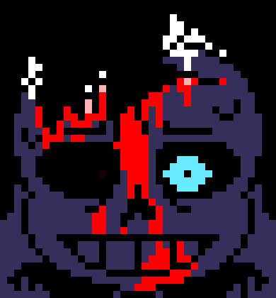 [7ce906] *(He'd noclip into the ground, appearing behind him.) -HorrorTale Sans