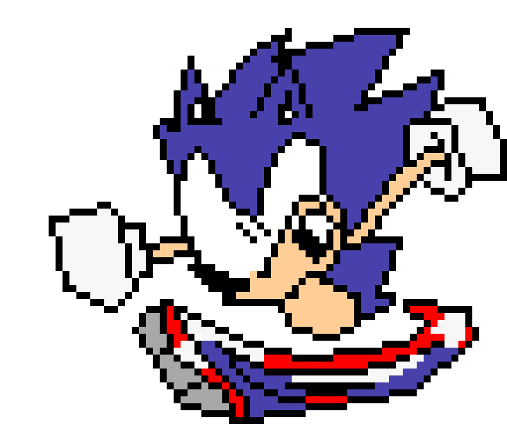 Sonic running by Heavy Daddy