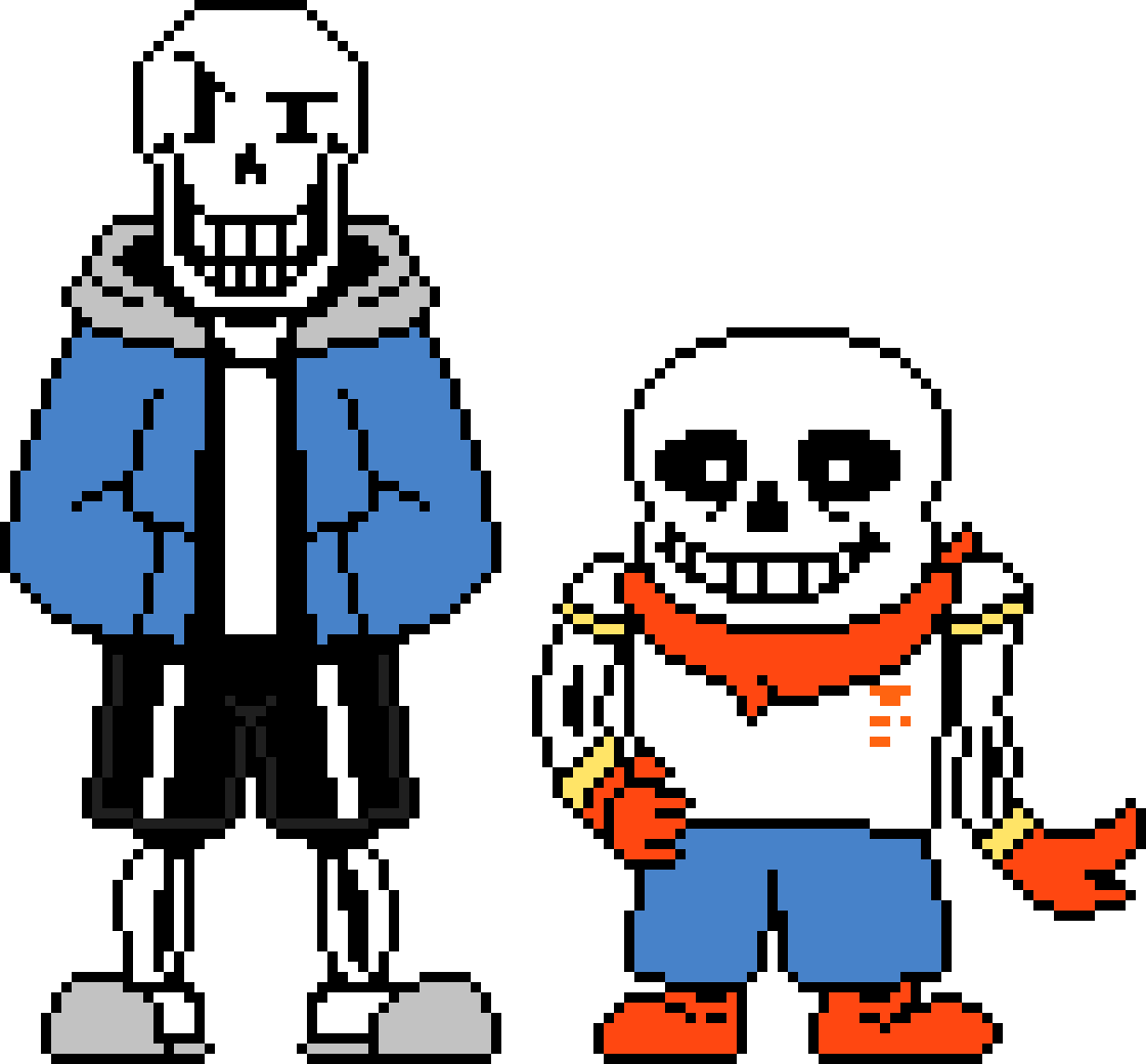 PeterPlay19 Swaptale Papyrus and Sans Battle Sprite.