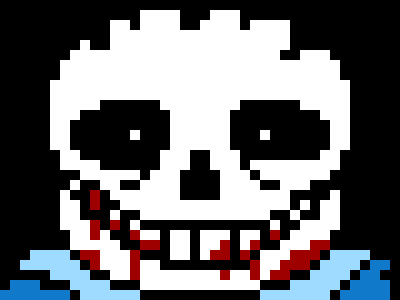 Insanity Sans but with ACTUAL blood