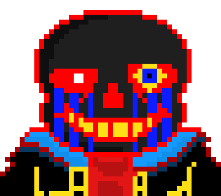 Strings ink then error blasts him then throws 10 error bones at him *