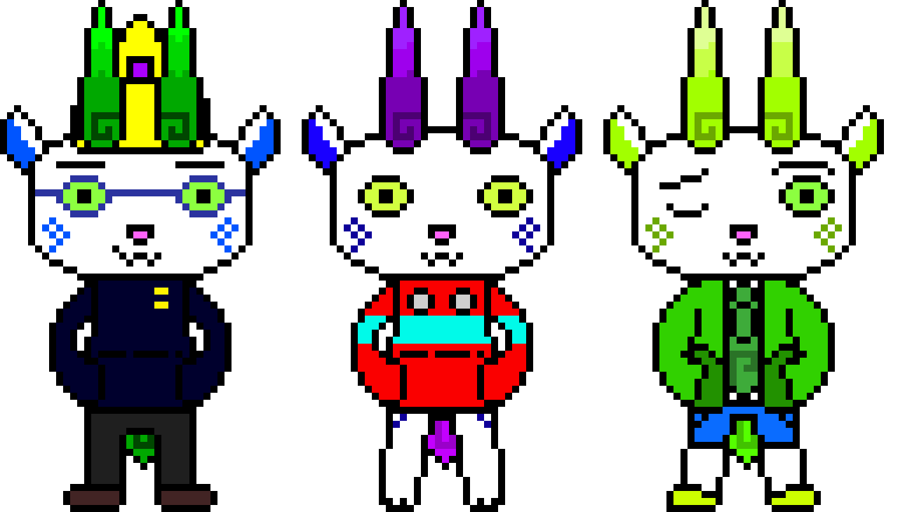 Corrupted Time trio (below)