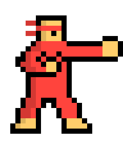 [9664c4] 8bit fighter "red" punch