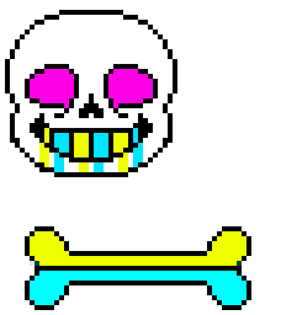[af9a5c] Neon Sans Badtime Head and Bone