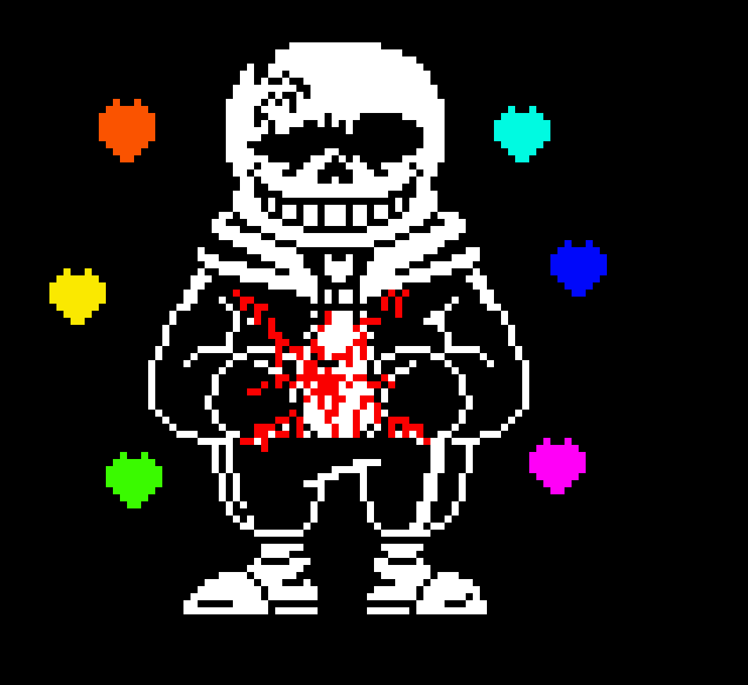 [4ac6f2] Undertale Last Breath Phase 1 base real 7 souls