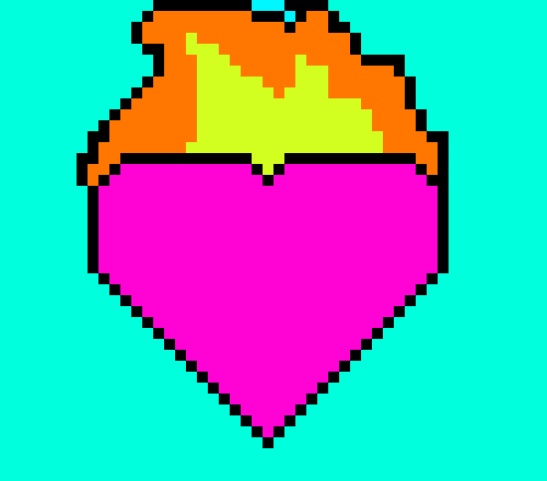 [9664c4] flaming heart