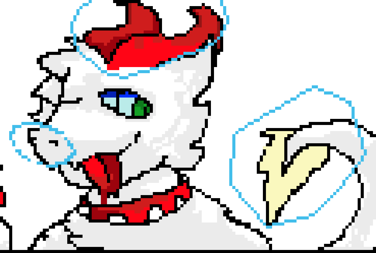 [95be89] From, a more dragon, tipped snoot, to hair, that looks like horns, to the simple feather`d, tail!... I can easily understand it, so no need to feel bad about it!...