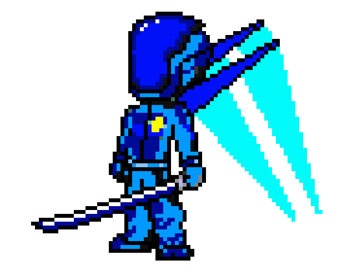 [9664c4] Blue Techno Warrior 