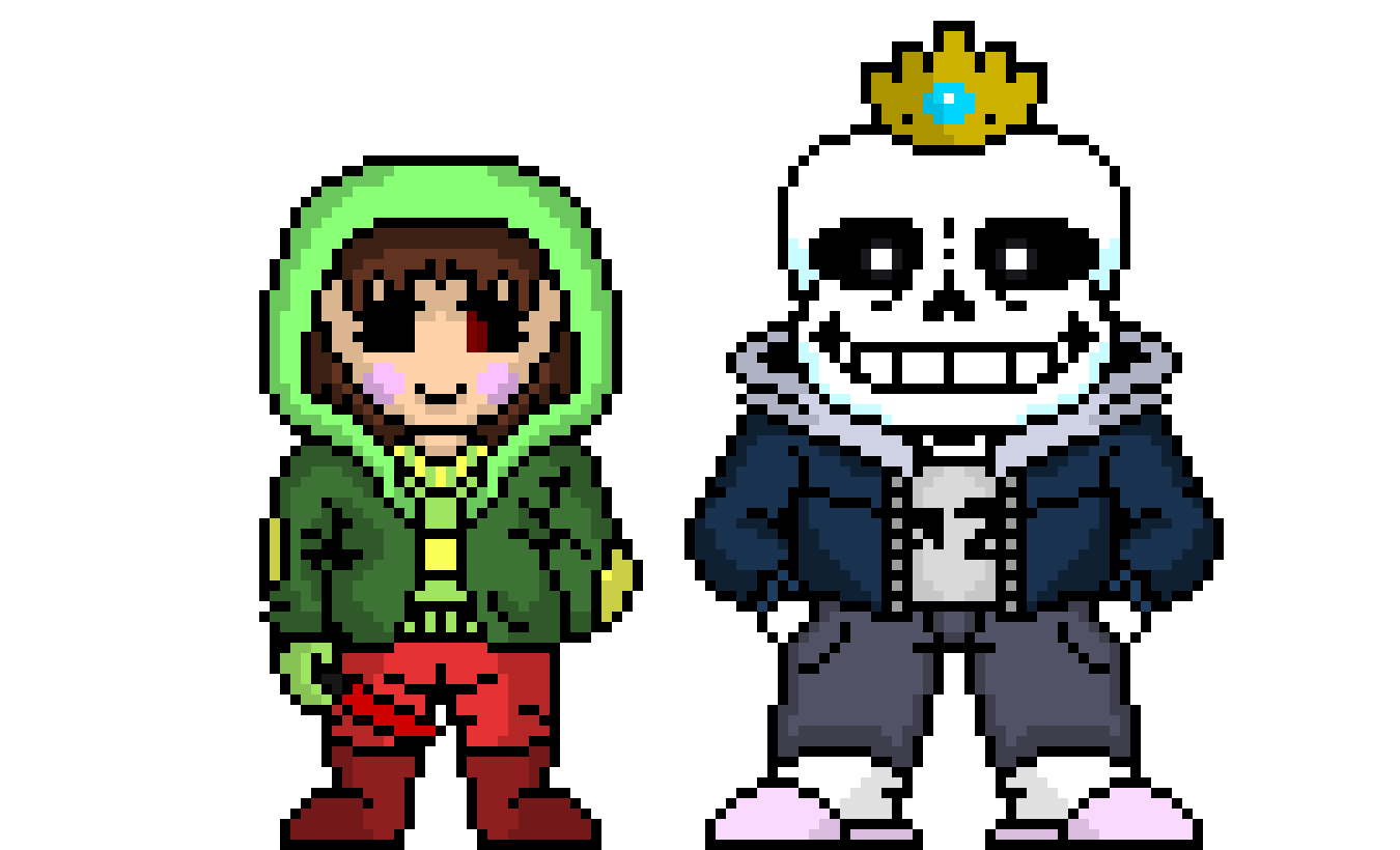 Spinshift sans and chara