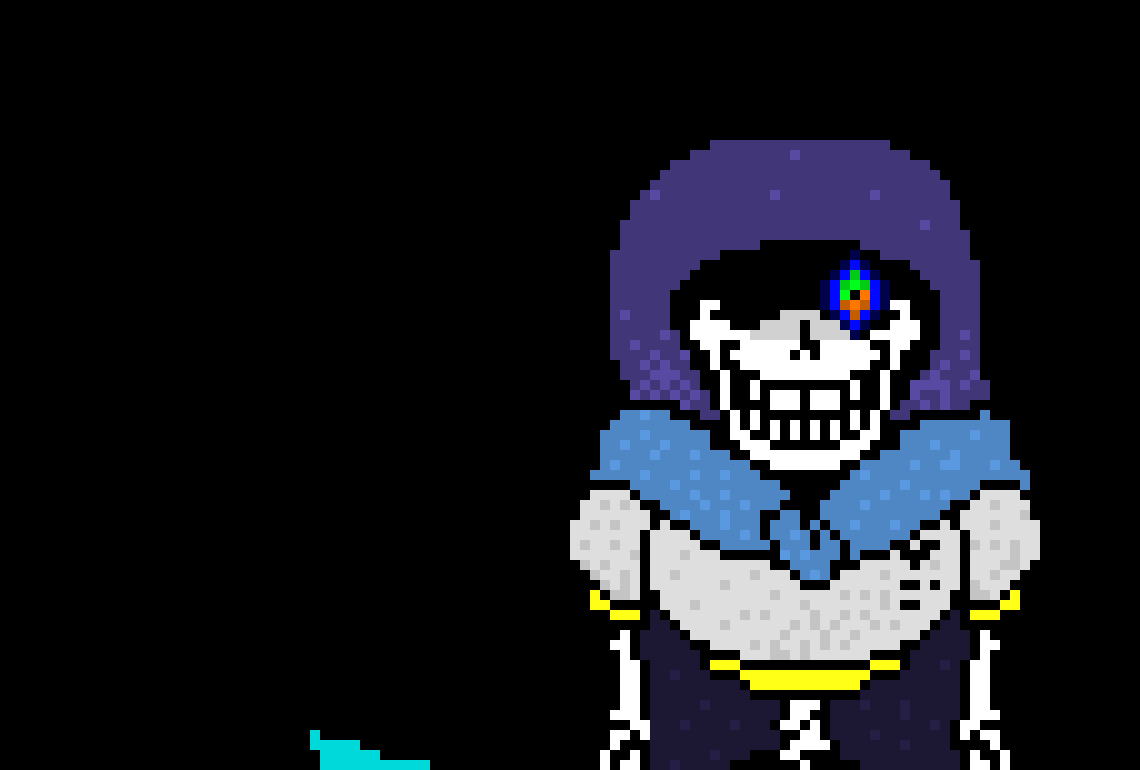 yeah,that was i was trying to say,you can see that dustswap sans in the video has only one glowing eye
