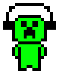 creeper with headphones