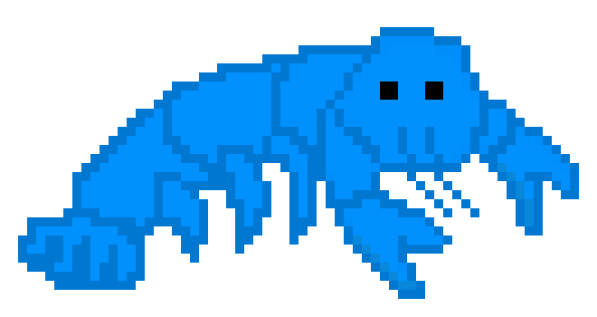 [d16ca3] Pixel blue lobster