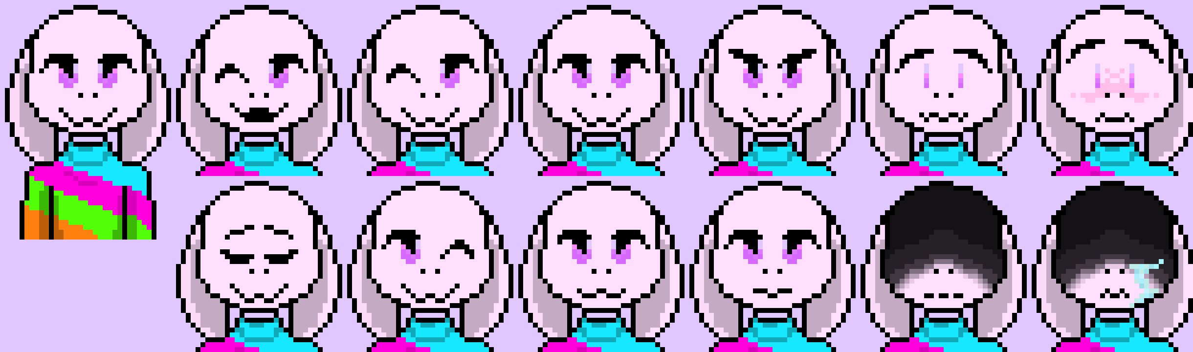 "[[Ha! Faces... Something I`m good with!... Other than shading...]]