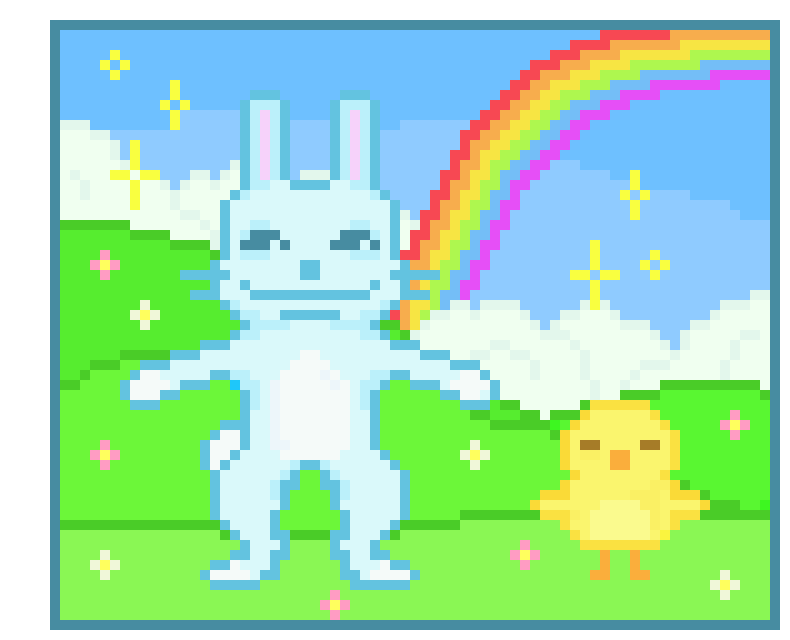 [3ef269] bunny and chicken 