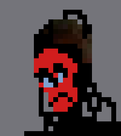 [8cf262] put a major crack through his other eye, and a little on his face by his eye