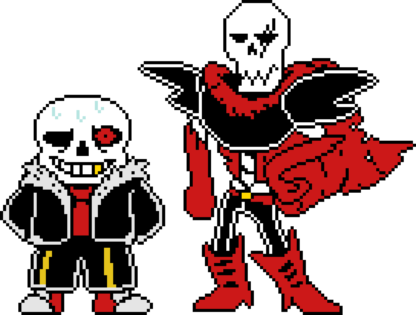 Underfell Sans and Papyrus The Skeletons.