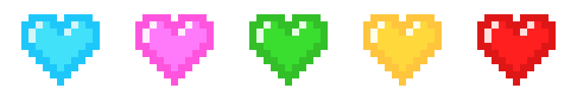 [390a99] Heart icons
