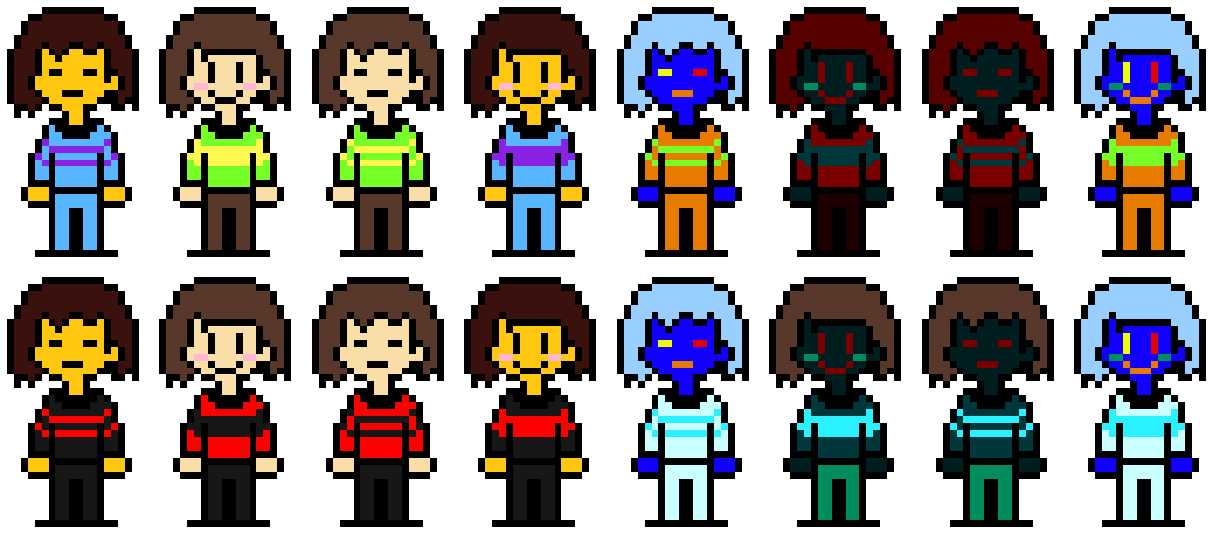 Frisk and Chara AUs