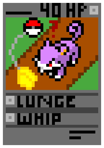 [9664c4] Rattata Pixelmon Card