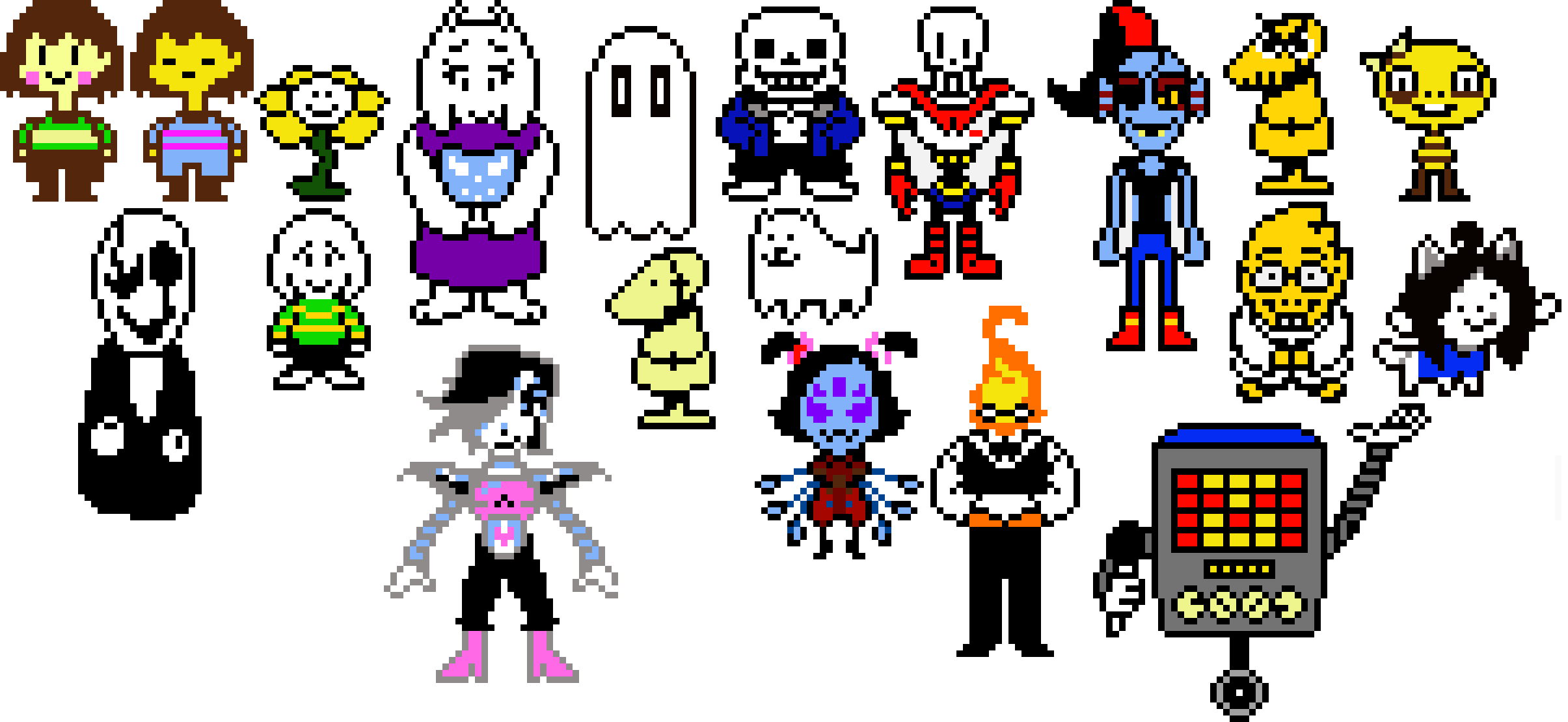 Most of the UnderTale characters