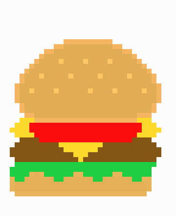 [9664c4] Pixels Hamburger