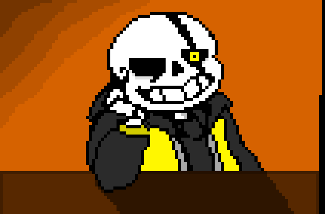 Reflectionttale sans made by colored by leland jax stevenson