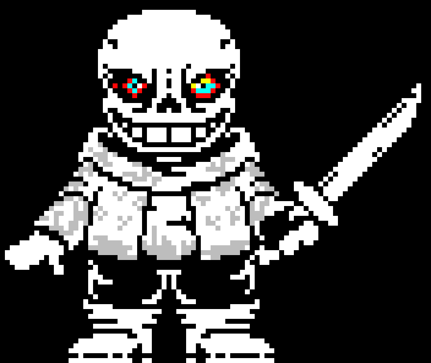 [55e4e5] -summons his sword and hands him it- K I L L T H E C A T ! -Legacy dustTrust sans