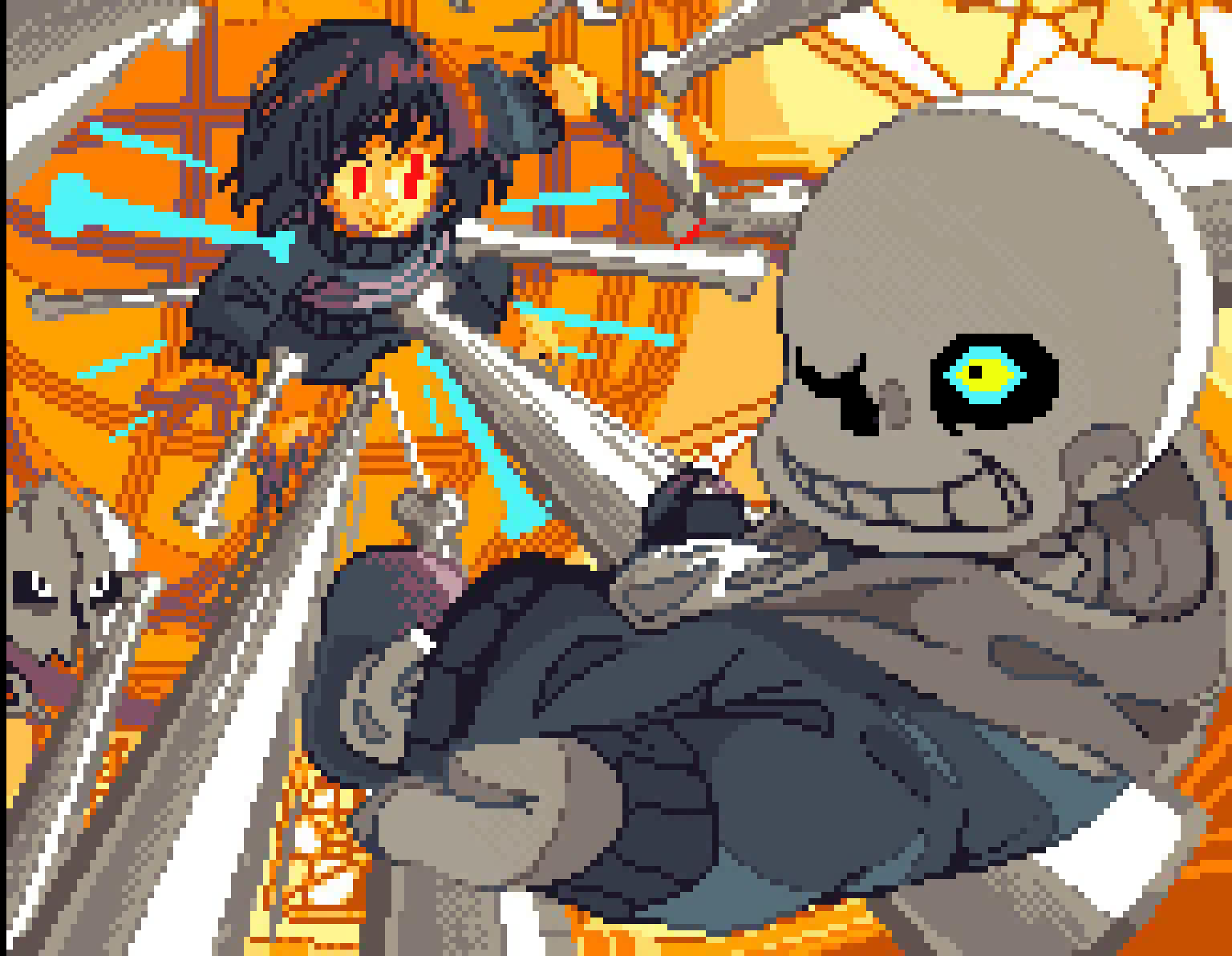 [637d6b] sans vs  frisk/chara
