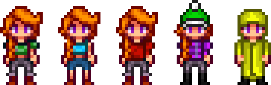 [9664c4] Stardew Valley - Leah Seasonal Outfits